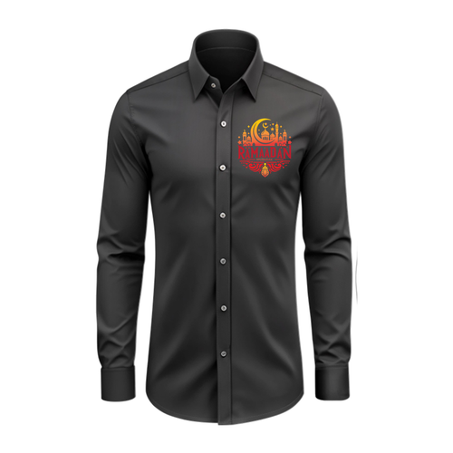 Ramadan Mubarak - Faith, Fasting & Family With Our Collared Full Sleeve Shirt For Adult