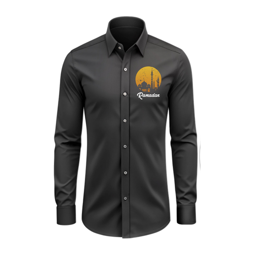 Ramadan Mubarak - The Joy of Suhoor & Iftar With Our Collared Full Sleeve Shirt For Adult