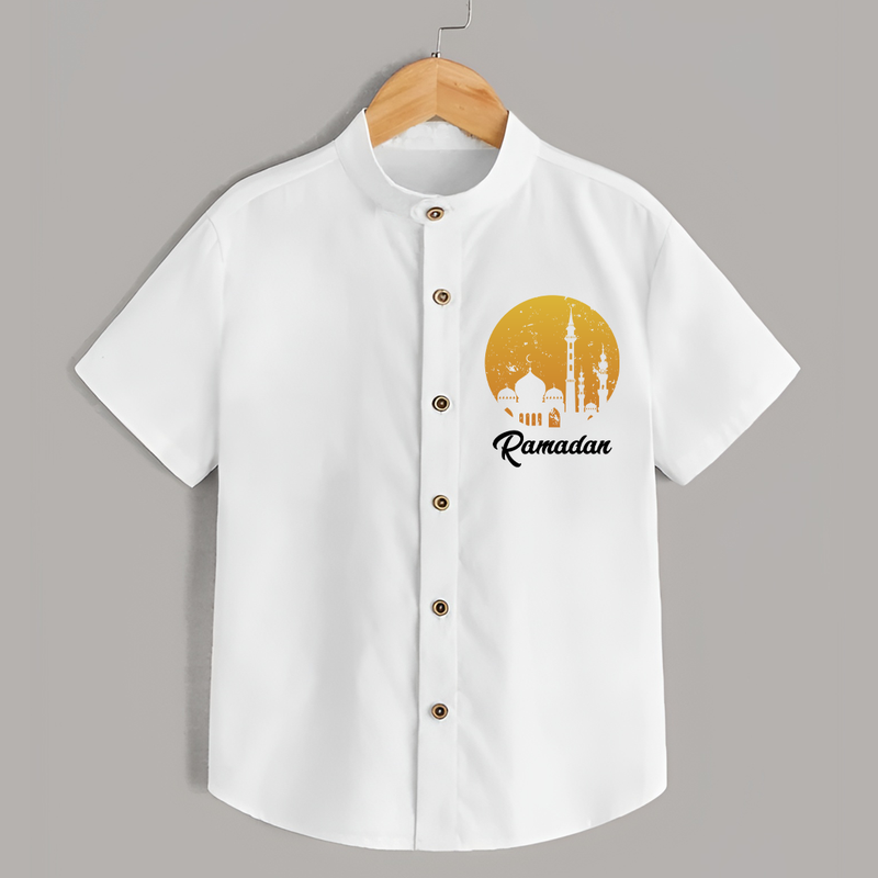 Ramadan Mubarak - The Joy of Suhoor & Iftar With Our Shirt For Adult  - WHITE - S (Chest 20")