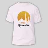 Ramadan Mubarak - The Joy of Suhoor & Iftar With Our T-Shirt For Adult  - WHITE - S (Chest 19")