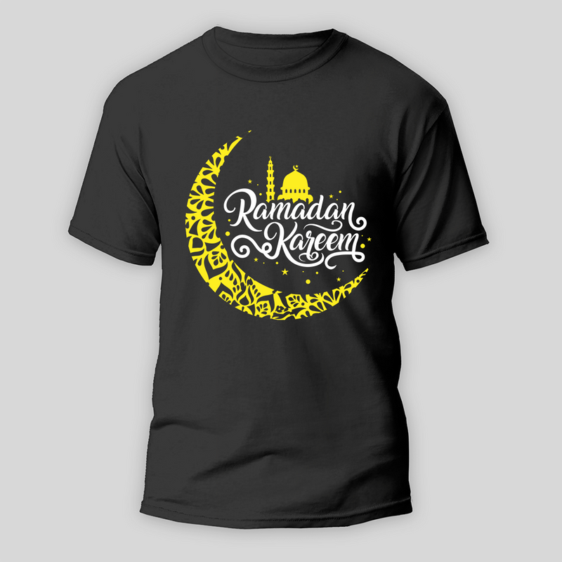 Ramadan Kareem - A Heart Full of Gratitude With Our T-Shirt For Adult - BLACK - S (Chest 19")