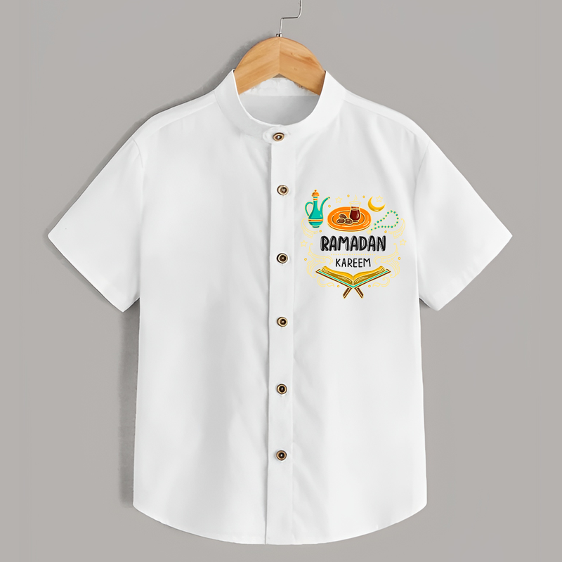 Ramadan Kareem - Fasting with Love & Devotion With Our Shirt For Adult - WHITE - S (Chest 20")