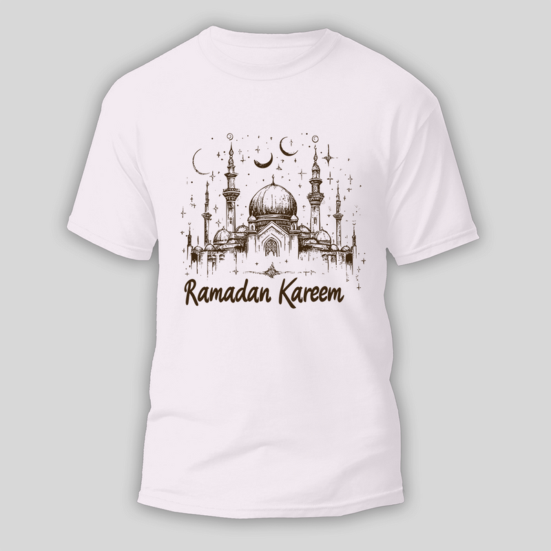 Ramadan Kareem - May Your Prayers Be Answered With Our T-Shirt For Adult - WHITE - S (Chest 19")