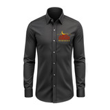 Ramadan Mubarak - Embracing Peace & Kindness With Our Collared Full Sleeve Shirt For Adult - BLACK - S (Chest 40")