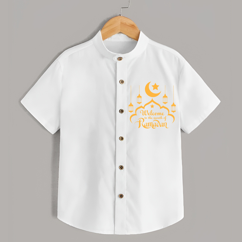 Welcome To The Month Of Ramadan - Spreading Love & Blessings With Our Shirt For Adult - WHITE - S (Chest 20")