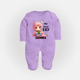 My First EID Girl version Custom Fullbody Suit - LILAC - New Born (Chest 7.5")