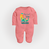 My first Eid Personalised Kids Fullbody Suit - PEACH - New Born (Chest 7.5")