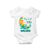 My first Eid Personalised Kids Romper - WHITE - New Born (Chest 14")