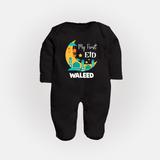 My first Eid Personalised Kids Fullbody Suit - BLACK - New Born (Chest 7.5")