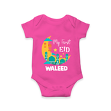 My first Eid Personalised Kids Romper - HOT PINK - New Born (Chest 14")
