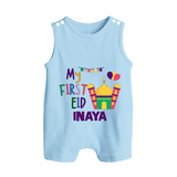 My first Eid Gift Romper Suit - BABY BLUE - 0 - 5 Months Old (Chest 18")