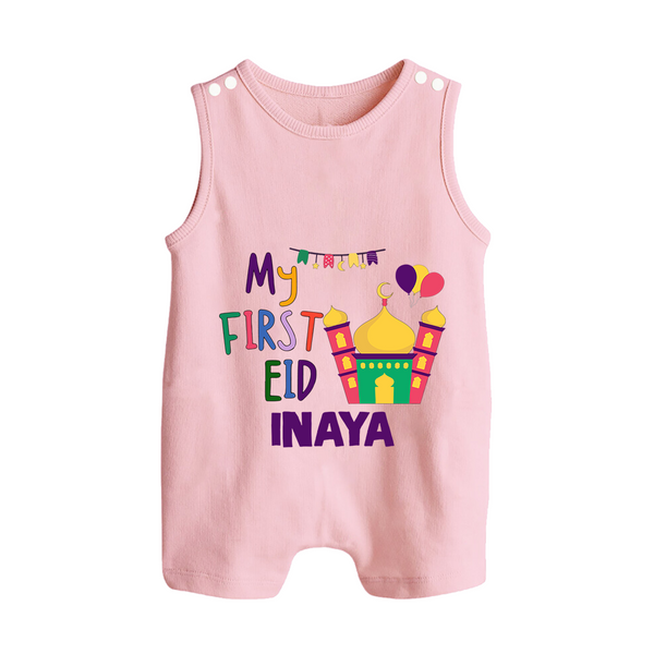 My first Eid Gift Romper Suit - BABY PINK - 0 - 5 Months Old (Chest 18")