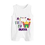 My first Eid Gift Romper Suit - WHITE - 0 - 5 Months Old (Chest 18")