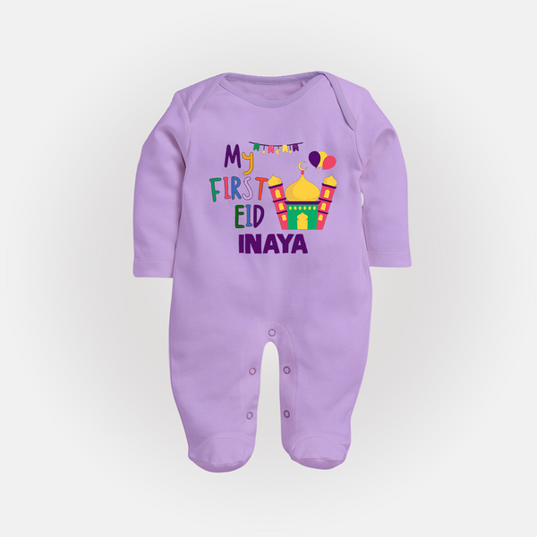 My first Eid Gift Fullbody Suit - LILAC - New Born (Chest 7.5")