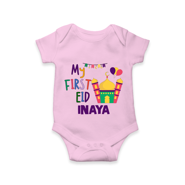 My first Eid Gift Romper - BABY PINK - New Born (Chest 14")