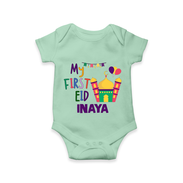 My first Eid Gift Romper - MINT GREEN - New Born (Chest 14")