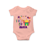 My first Eid Gift Romper - PEACH - New Born (Chest 14")