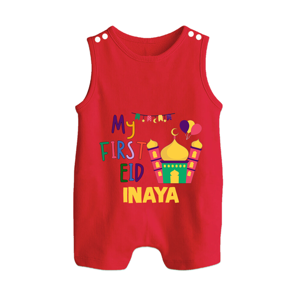 My first Eid Gift Romper Suit - RED - 0 - 5 Months Old (Chest 18")