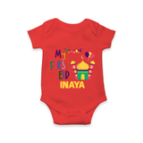 My first Eid Gift Romper - RED - New Born (Chest 14")