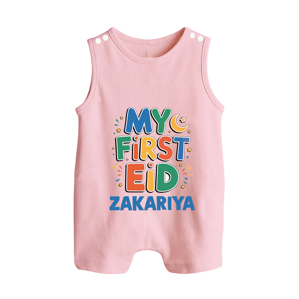 My first Eid Celebration Romper Suit for Kids - BABY PINK - 0 - 5 Months Old (Chest 18")
