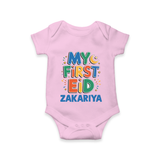 My first Eid Celebration Romper for Kids - BABY PINK - New Born (Chest 14")