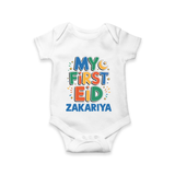 My first Eid Celebration Romper for Kids - WHITE - New Born (Chest 14")