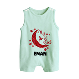 My first Eid Custom Romper Suit - MINT GREEN - 0 - 5 Months Old (Chest 18")