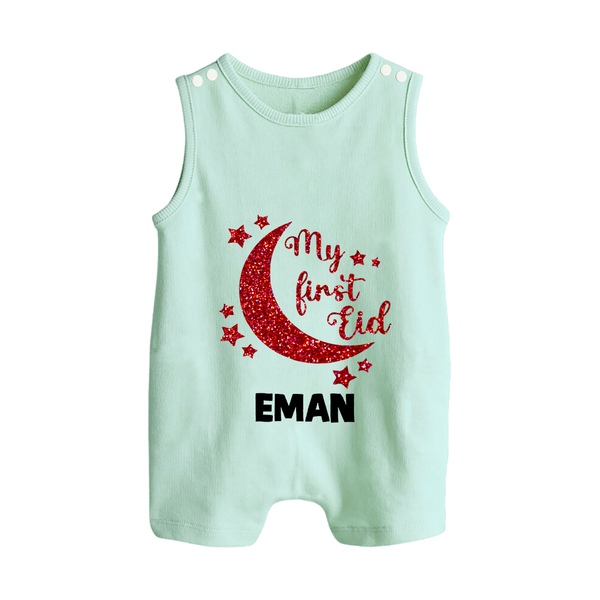 My first Eid Custom Romper Suit - MINT GREEN - 0 - 5 Months Old (Chest 18")