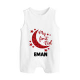 My first Eid Custom Romper Suit - WHITE - 0 - 5 Months Old (Chest 18")