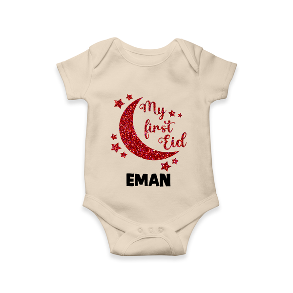 My first Eid Custom Romper - IVORY - New Born (Chest 14")