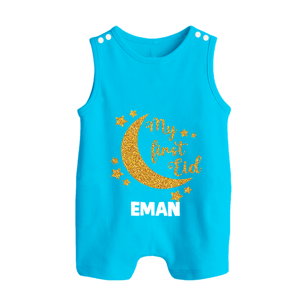 My first Eid Custom Romper Suit - SKY BLUE - 0 - 5 Months Old (Chest 18")
