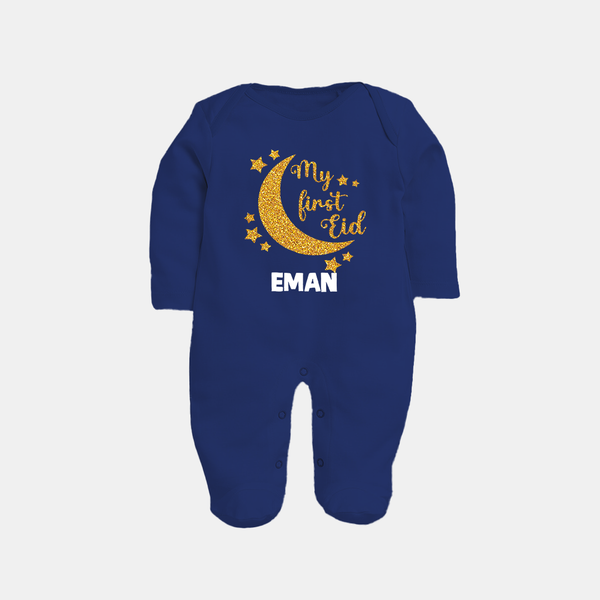 My first Eid Custom Fullbody Suit - NAVY BLUE - New Born (Chest 7.5")