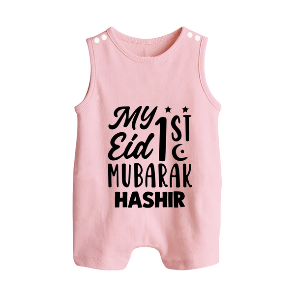 My 1st eid mubarak Custom Romper Suit - BABY PINK - 0 - 5 Months Old (Chest 18")
