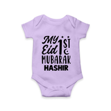 My 1st eid mubarak Custom Romper - LILAC - New Born (Chest 14")