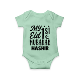 My 1st eid mubarak Custom Romper - MINT GREEN - New Born (Chest 14")