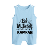 Eid Mubarak Custom Romper Suit - BABY BLUE - 0 - 5 Months Old (Chest 18")