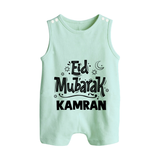 Eid Mubarak Custom Romper Suit - MINT GREEN - 0 - 5 Months Old (Chest 18")
