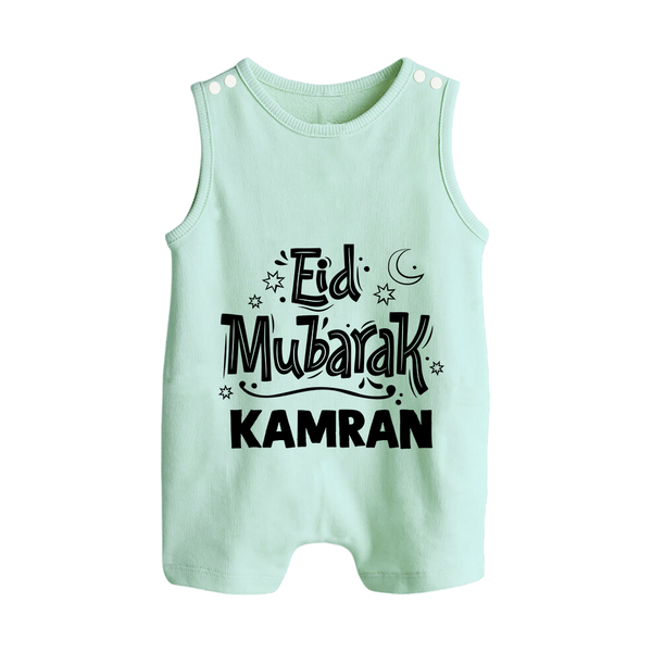Eid Mubarak Custom Romper Suit - MINT GREEN - 0 - 5 Months Old (Chest 18")
