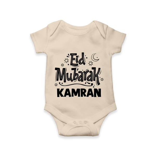 Eid Mubarak Custom Romper - IVORY - New Born (Chest 14")