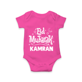 Eid Mubarak Custom Romper - HOT PINK - New Born (Chest 14")