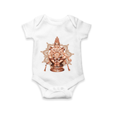 Ayyappa Vibes - Ayyappa Themed Imprinted Romper For Babies - WHITE - 0 - 3 Months Old (Chest 16")