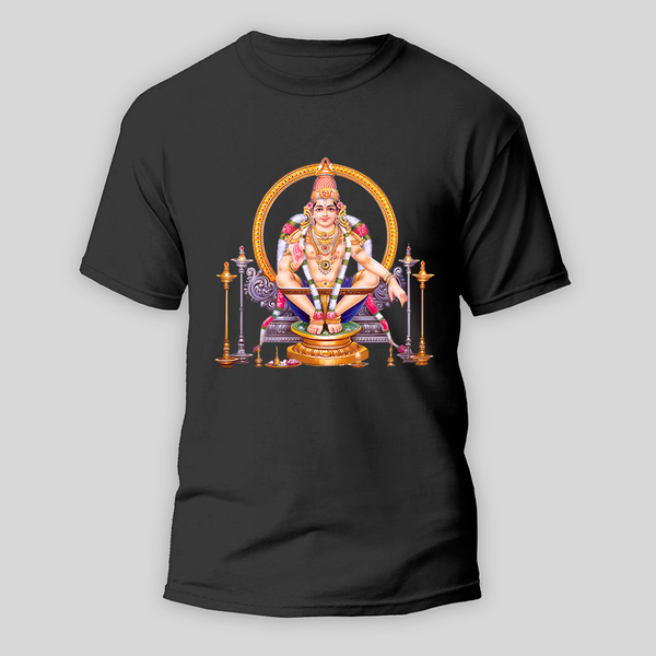 Temple Edition Ayyappa Graphic Design | Adults TShirt - BLACK - Small 0