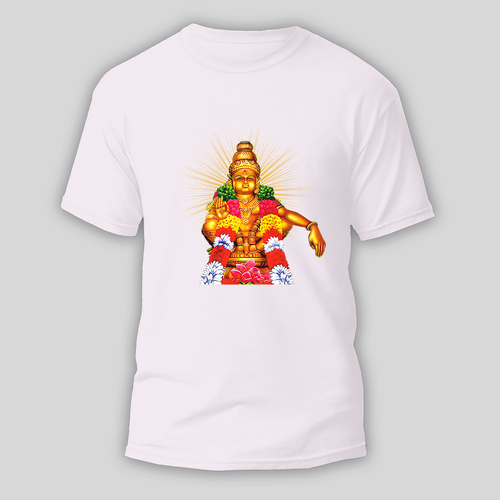 Ayyappa Blessings - Ayyappa Themed Imprinted T-Shirt For Adults