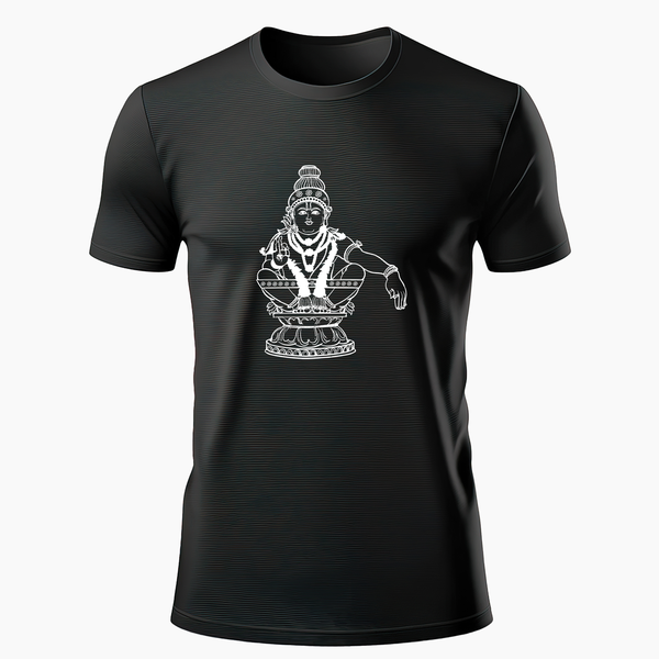 Ayyappa Line Art | Adults TShirt - BLACK - Small 0