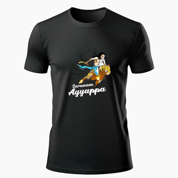 Saranam Ayyappa |Adults  Tshirt - BLACK - Small 0