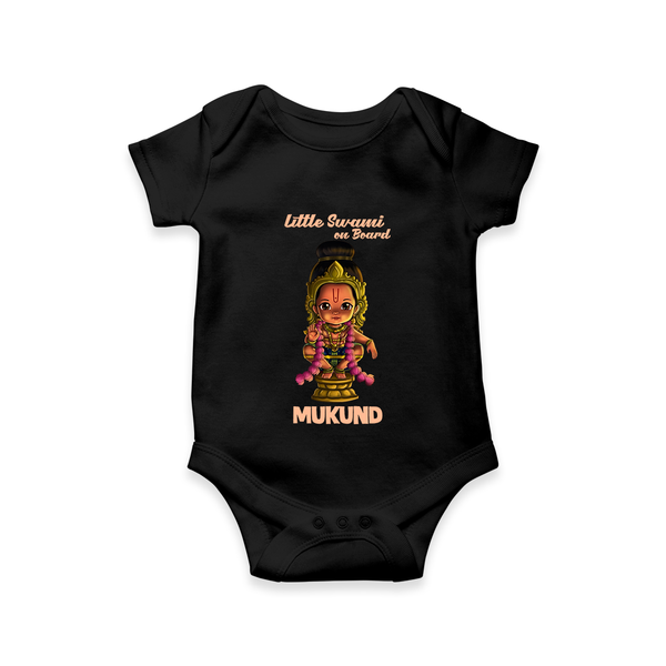 Little Swami Ayyappa Baby romper – Divine Edition | Personalized Romper for Lord Ayyappa - BLACK - New Born (Chest 14")
