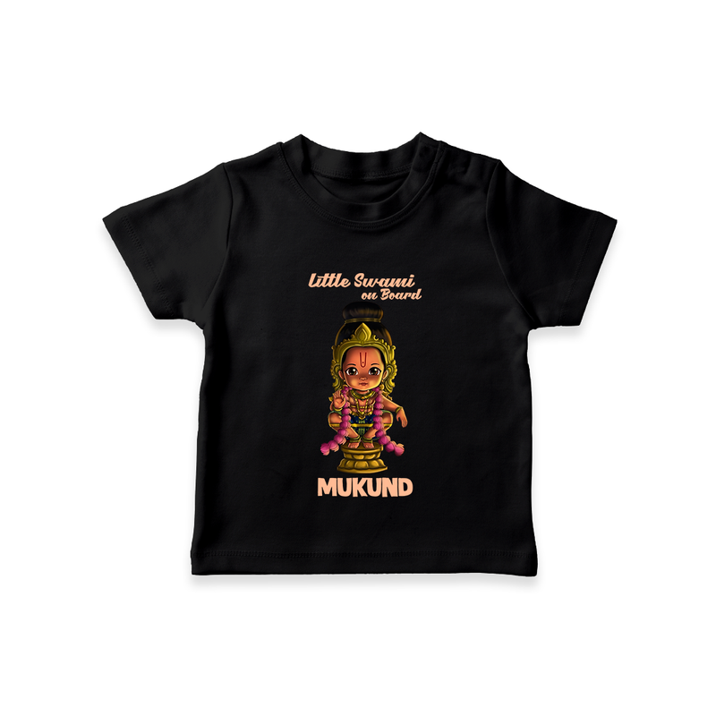 Little Swami Ayyappa Baby romper – Divine Edition|Custom Baby Tshirt for Ayyappan Sami - BLACK - 0-5 Months Old (Chest 17")