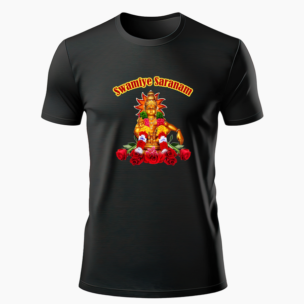 Swamiye Saranam Ayyappa|Adults  Tshirt - BLACK - Small 0