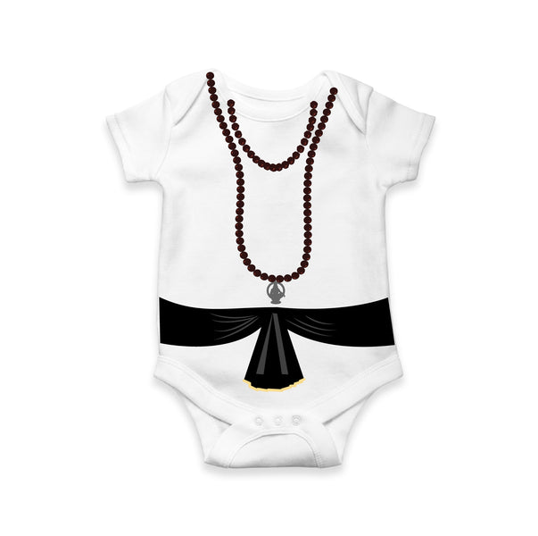 Ayyappa Inspired Dhoti-Style Baby Romper