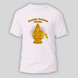 Swamiye Saranam Ayyappa - Ayyappa Themed Imprinted T-Shirt For Adults - WHITE - S (Chest 19")